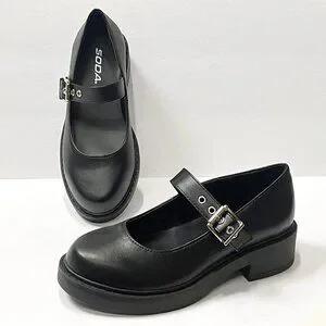 Shoes | New Black Platform Mary Jane Ballet Flats | Poshmark